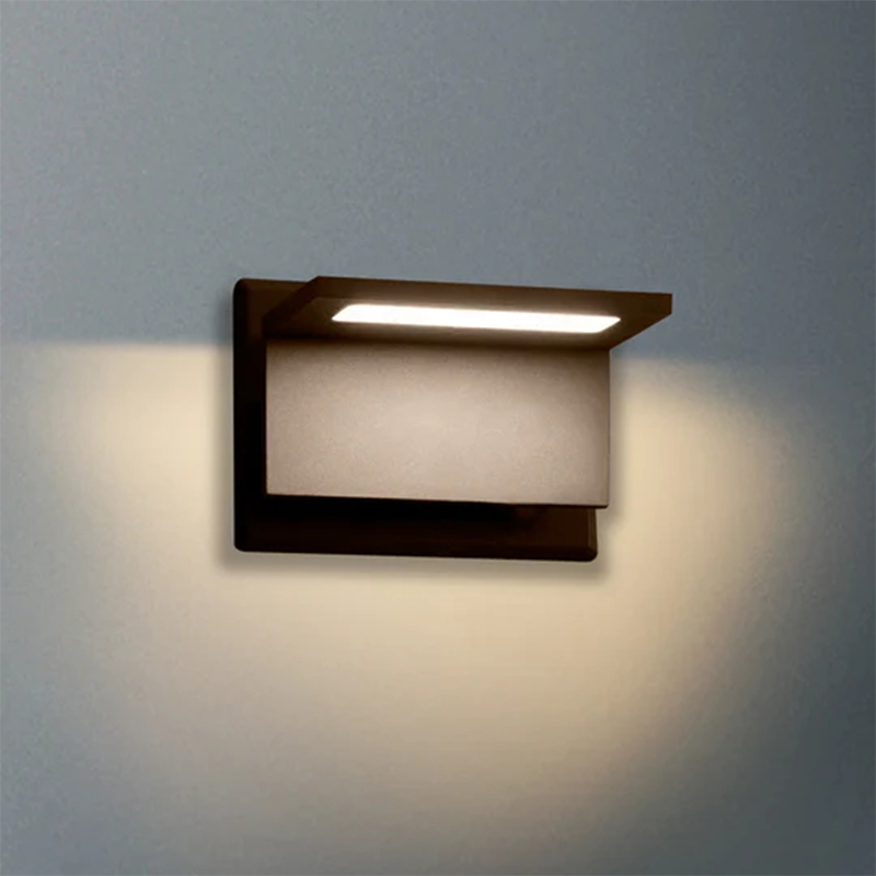 17309 IP54 10W 680lm LED Hitam/Kelabu/Putih Lampu Dinding Luaran