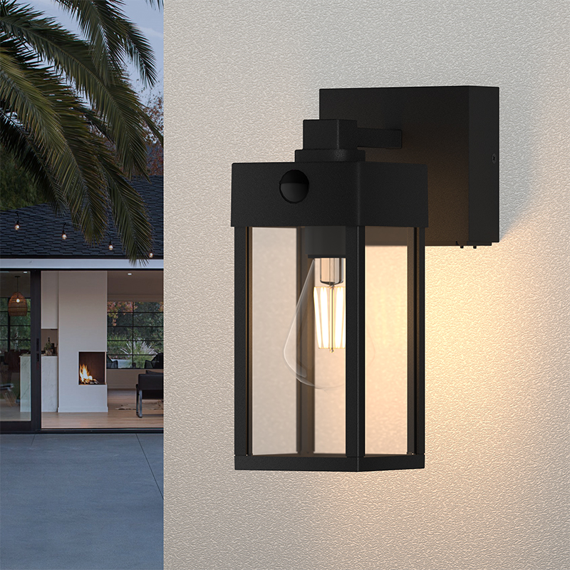Dusk to Dawn Light Light With GFCI Outlet - 20A Weatherproof Wall Wall Sconce, 1850w Dual E26 Socket + Downward Outlet, Rustproof Aluminium Untuk Patio/Garage + 2 Mentol LED Percuma